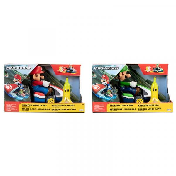 Nintendo Super Mario - Spin Out Mario Kart - 2-fach sortiert - 6 cm