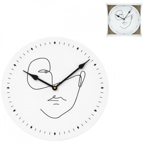 Noor Living Wanduhr Zifferblatt weiß 29 cm