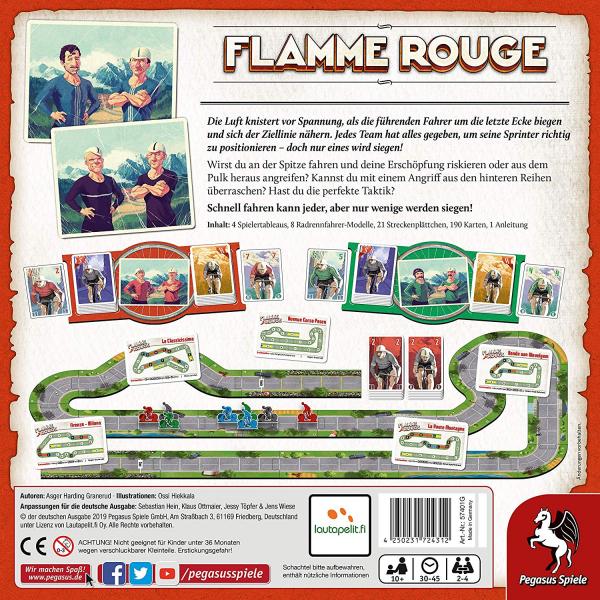 Pegasus Spiele  57401G - Flamme Rouge (Lautapelit)