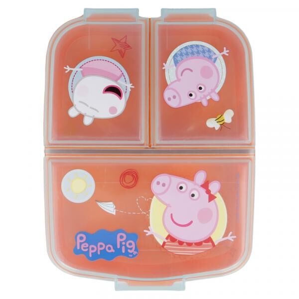 Peppa Pig / Wutz - Brotbox mit 3 F&auml;chern