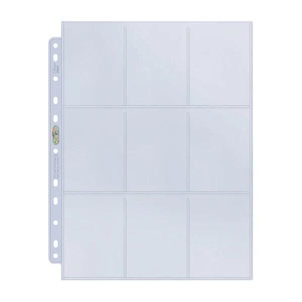 Platinum Series 9-Pocket 11-Hole Punch Pages (10) for Standard Size Cards