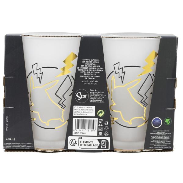 Pokemon Thunderstruck - 2 St&uuml;ck Casual Gl&auml;ser-Set - 490 ml