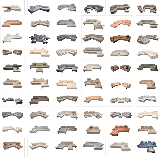 Polstermöbel Posten: moderne Sofas, Sessel und Polsterbetten, gemischt, ideal für Wiederverkäufer