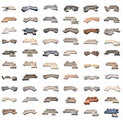 Polstermöbel Posten: moderne Sofas, Sessel und Polsterbetten, gemischt, ideal für Wiederverkäufer