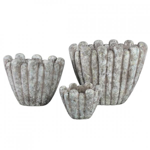 PTMD Blumentopf Minter S grau 23,5 cm