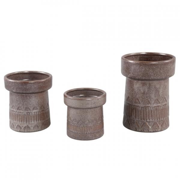 PTMD Blumentopf Rail hoch S dunkelbraun 11 cm