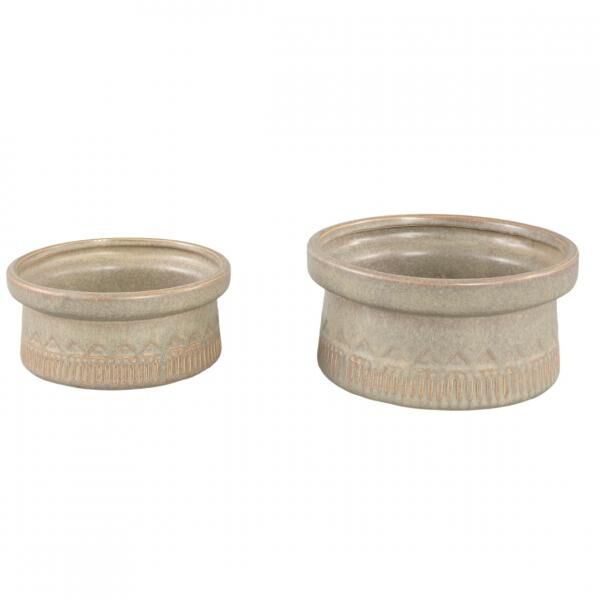 PTMD Blumentopf Rail niedrig L hellbraun 19,5 cm