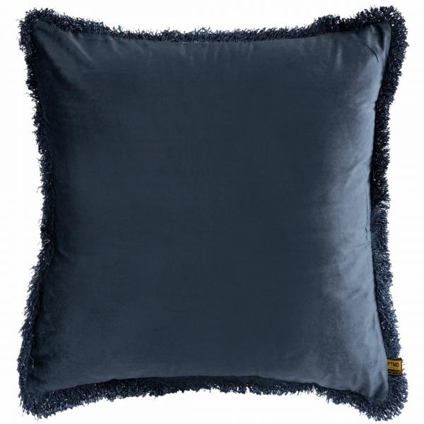 PTMD Kissen Nous Samt blau 60 x 60 cm
