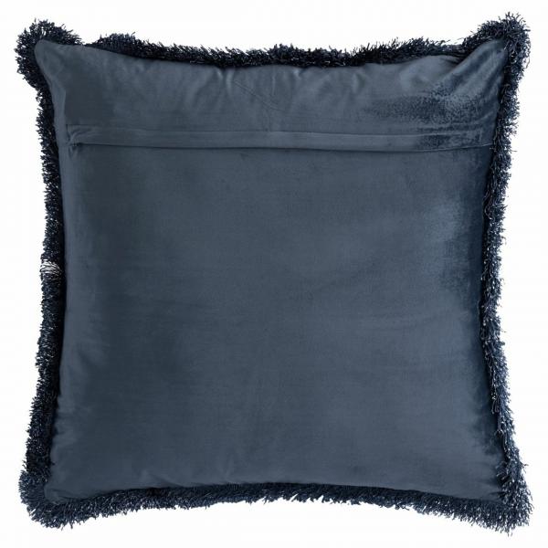 PTMD Kissen Nous Samt blau 60 x 60 cm
