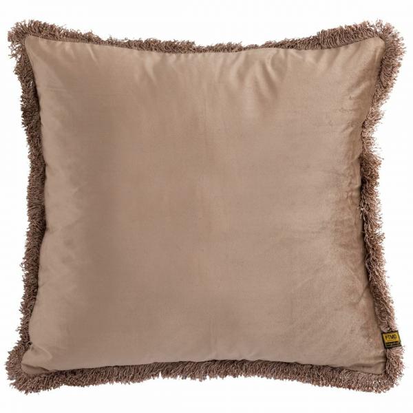 PTMD Kissen Nous Samt taupe 60 x 60 cm