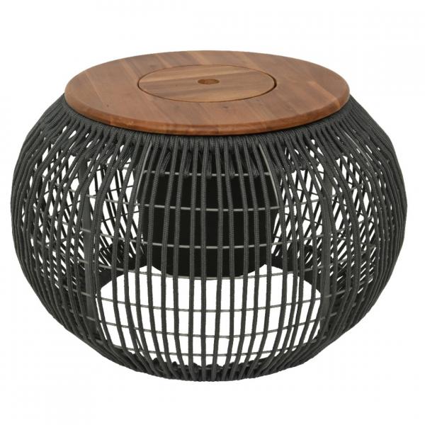 (R) Beistelltisch mit Fach Sevilla grau 58 cm