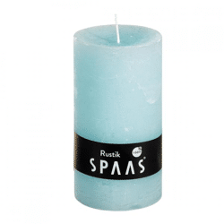 (R) Spaas stompkaars Rustic blauw 7 x 13 cm