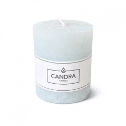 (R) Stumpenkerze Rustikal hellblau 6,8 x 8 cm