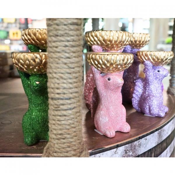 Schale Jingle Eichhörnchen rot/grün 17 cm 2fach sortiert