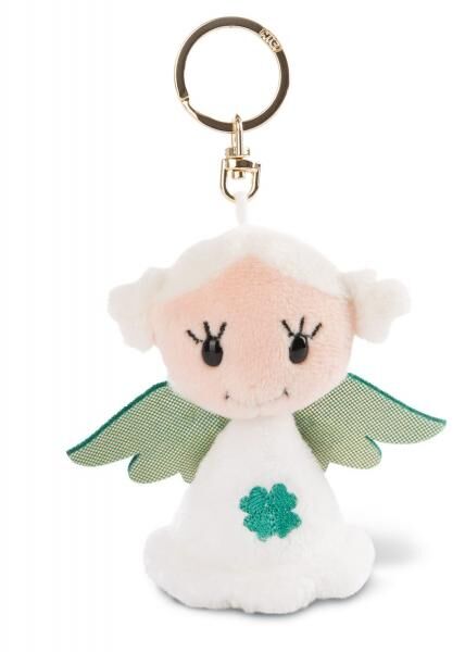 Schutzengel 9cm Beanbag Schl&uuml;sselanh&auml;nger mit Kleeblatt