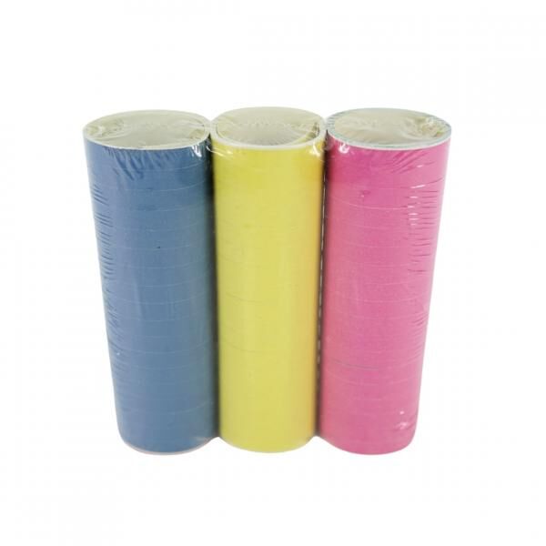 Serpentinen rosa/gelb/blau 4 Meter Satz von 3