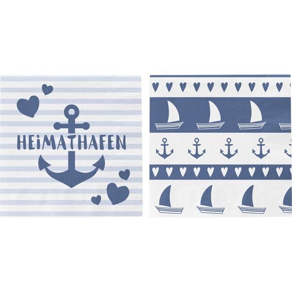 Servietten Maritim, 2/s, 20er Pack