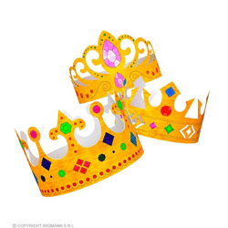 SET OF 6 PAINTABLE PAPER CROWNS assorted in 3 models