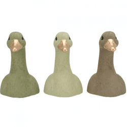 Statue Entenkopf grün 16 cm 3fach sortiert
