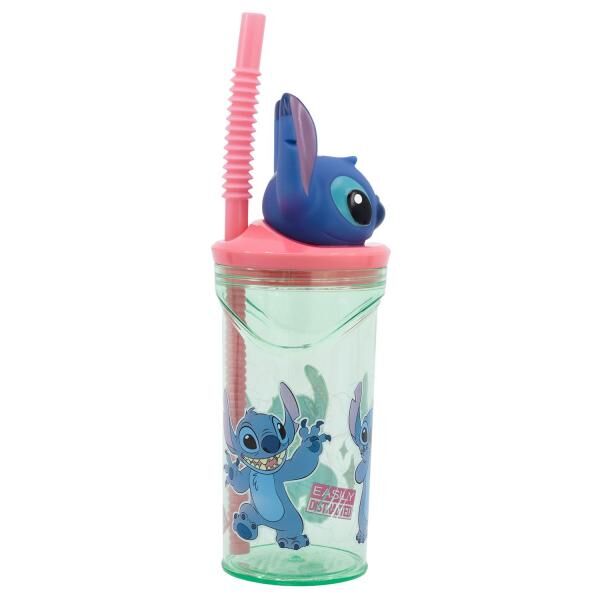 Stitch Flowers As - 3D Figur Trinkflasche - 360 ml