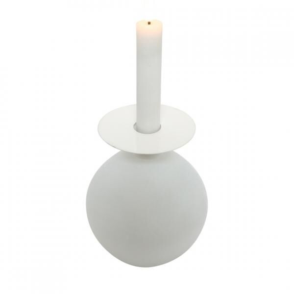 Stjernsund Kerzenring Loua weiß glänzend 9 cm