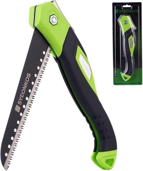 SYEONKOS Klappsäge, Astsäge mit Safety Lock, Säge für Garten- oder Baumschnitt, Camping,Holzbearbeitungswerkzeuge, Handsäge Holz aus K