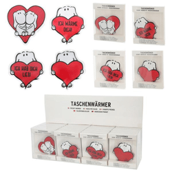 Charly pocket heating pad with heart, 4f. s.