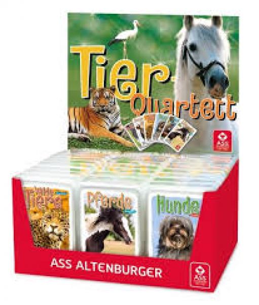 Tiere - Quartett Spiel sortiert - 30 Stk. im Display