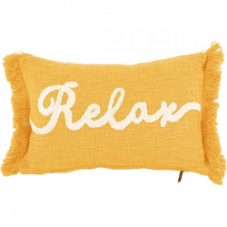 Tiseco cushion Cotton Slub Relax yellow 30 x 50 cm