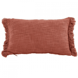 Tiseco kussen Cotton Slub Solid roest 30 x 50 cm