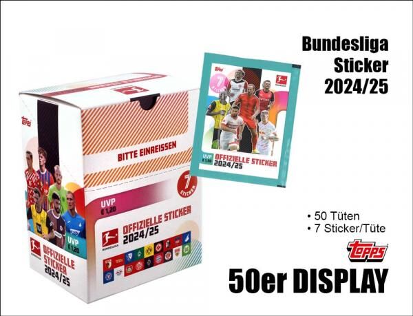 Topps Bundesliga Sticker 2024/2025 &ndash; 50er DISPLAY