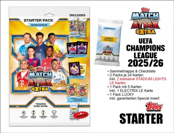 Topps UEFA Champions League Match Attax EXTRA 2025/2026 TC &ndash; STARTER