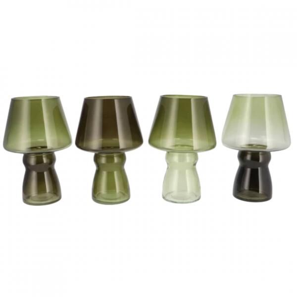 Vase Bicolore grün 25 cm 4 Stück sortiert