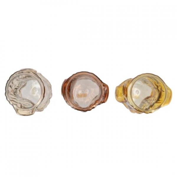 Vase Baum braun/gelb 19 cm 3 Stück sortiert