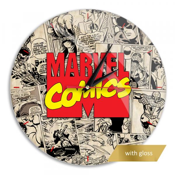 Wall Clock with gloss - Marvel 001 Marvel Multicoloured