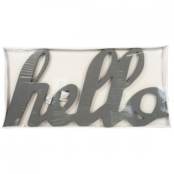 Wanddekoration hallo grau 60 cm
