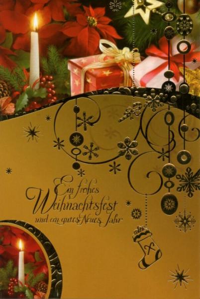 Weihnachtskarten Kerzen - 100 St&uuml;ck - 6 Motive