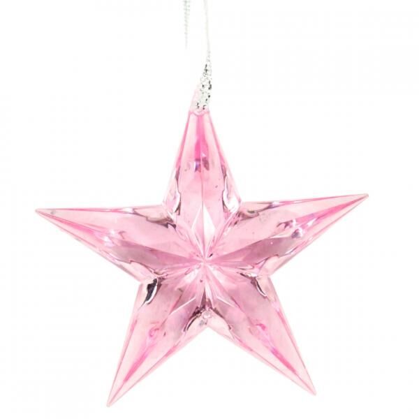 Wilko Weihnachtsaufhänger Stern Acryl 9 cm