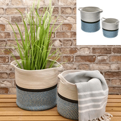 Storage basket with handle, set of 2