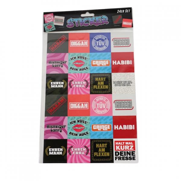 Aufkleberbogen 29 cm Satz von 24