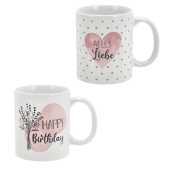 Mug congratulations, 2/s, 300ml, 9,5cmH