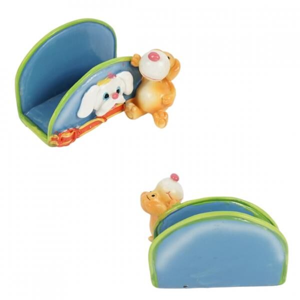 Briefhalter Bild Hund blau 8 cm