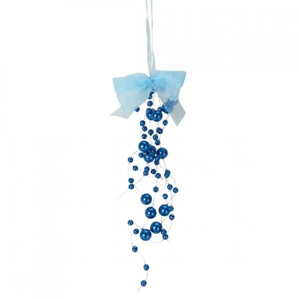 Dekorative Schleife blau 23 cm