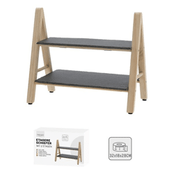 Slate etagere with 2 tiers, small, approx. 32x18x28cm