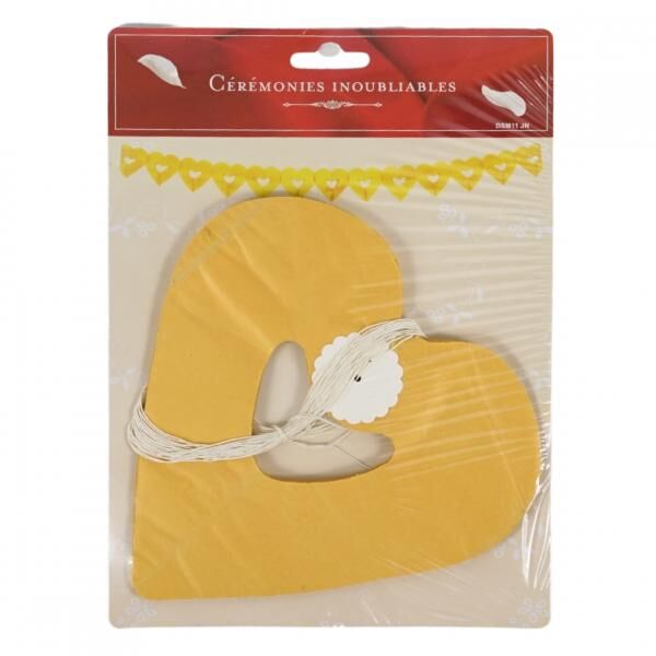 Girlande Herz gelb 6 m