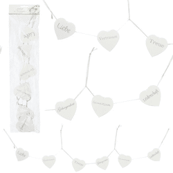 Garland with heart clips 