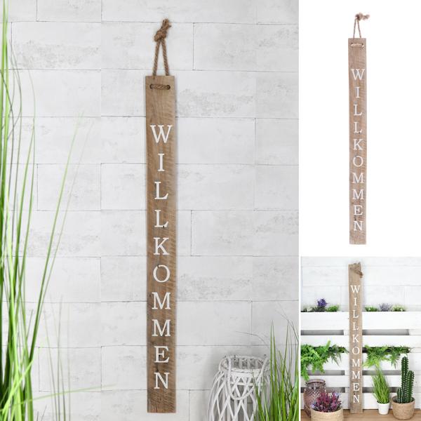 Holzbild Willkommen, ca.117cmH