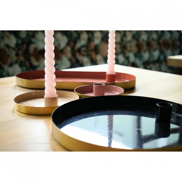 Kerzenständer rund Marrakesch schwarz 12 cm