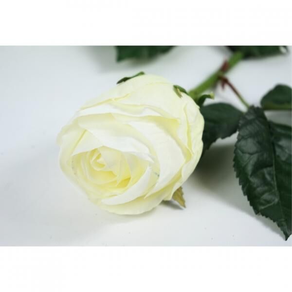 Künstliche Blume Rose Seide weiß 59 cm