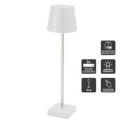 LED Tischleuchte, Batterie, weiß, L, ca. 45cmH